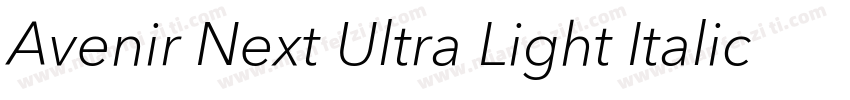 Avenir Next Ultra Light Italic字体转换